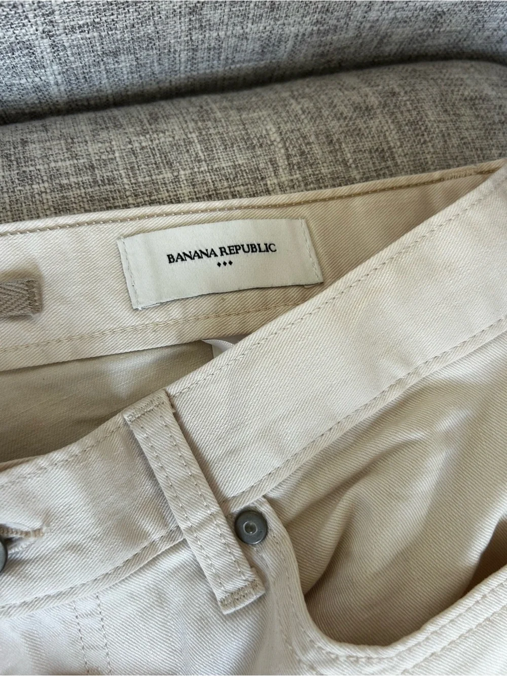 Banana Republic White Stretch Chinos